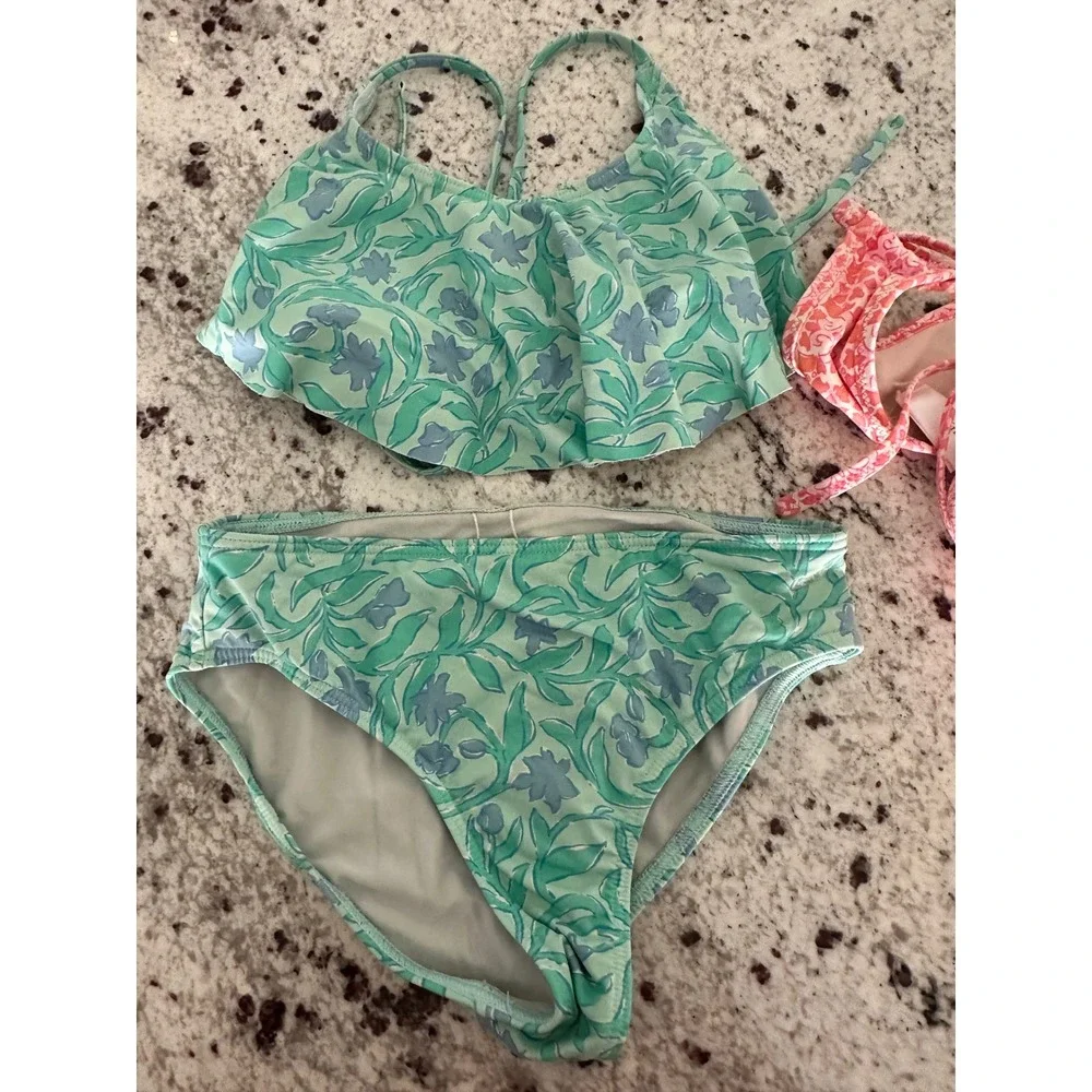 Vineyard Vines 2pc Girls Bikini swimsuit S 7/8 lot of 2